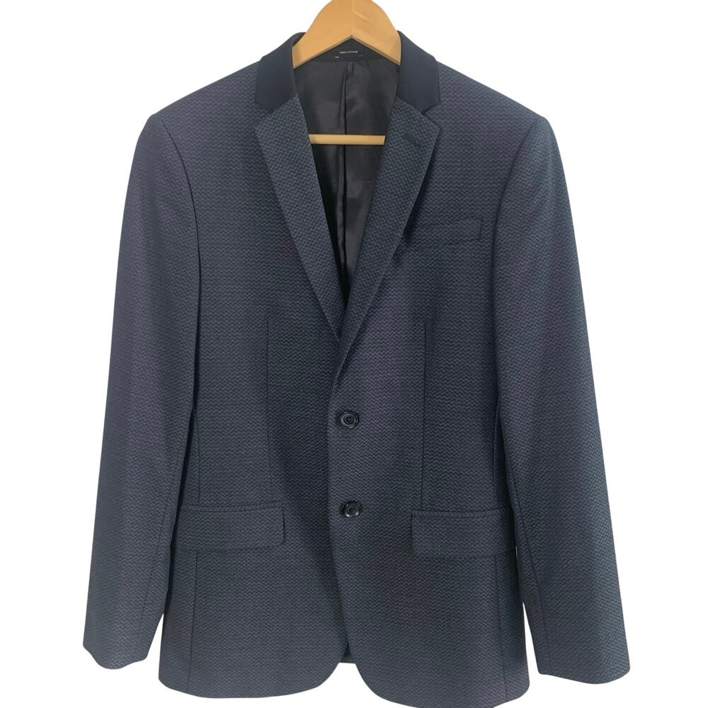 JF J. Ferrar Sz 36R Men's Slim Fit Sport Coat Blazer Jacket Black Career Travel